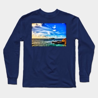 Godrevy Lighthouse Stunning Sky Long Sleeve T-Shirt